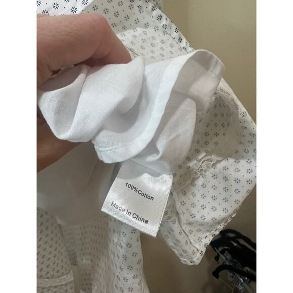 Tuckernuck Malibu Mornings Lace Inset Callahan Shirt Dress Sz S White Nice! - Picture 5 of 7